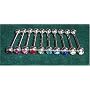 Body Colorz&trade; Lot of 10 Jeweled Gem Barbell Tongue Rings 14g 5/8"
