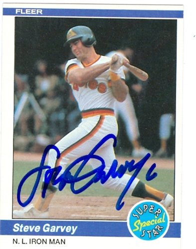 Steve Garvey Autographed/Hand Signed Baseball Card (San Diego Padres) 1984 Fleer #628 NL Iron Man