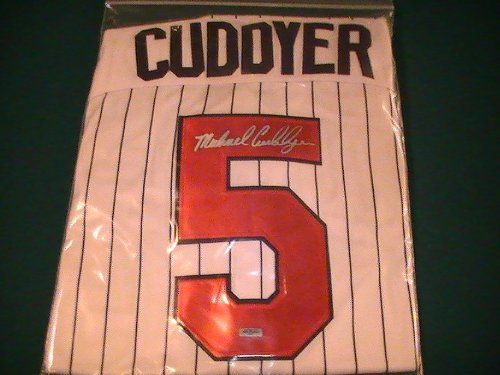 MICHAEL CUDDYER SIGNED AUTOGRAPHED MINNESOTA TWINS JERSEY W/ HOLOGRAM + COA