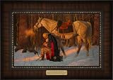The Prayer at Valley Forge - 17 x 24 - Walnut Frame, textured, Title plaque