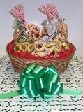Scott's Cakes Large Butter Cookie Lovers Basket with no Handle Holly Wrapping by Scott's Cakes