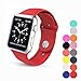 XIYA Soft Silicone Replacement Sport Band for Apple Watch for 2 Lengths, Red,42mm