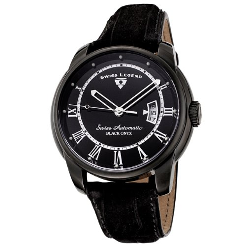 Swiss Legend Men's 50029-BB-01-AST01M Glamorous Collection Automatic Black Ion-Plated Watchwith Winder