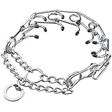 Pettom Gear Chrome Plated Steel Dog Prong Collar 22 Inches