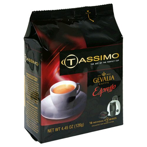 Gevalia Espresso, T-Discs for Tassimo Hot Beverage System, 16-Count Packages (Pack of 2)