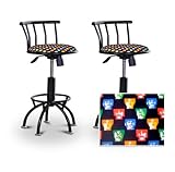 2 24"-29" The Beatles Black Adjustable Specialty / Custom Barstools Set