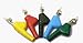 Set of long nosed alligator clips with bed-of-nails for piercing small wires