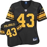 Reebok Pittsburgh Steelers Reebok Pittsburgh Steelers Troy Polamalu Women's Premier Alternate Jersey