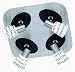 Trio 8162341-07 Halogen-Rondell, Nickel matt, Gläser weiß mit dekor. Streifen