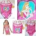 DISNEY PRINCESS AURORA SLEEPING BEAUTY SWIMSUIT One Piece Pink Shimmer Girls