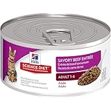 Hill's Science Diet Adult Optimal Care Gourmet Beef Entree Minced Cat Food, 5.5-Ounce Can, 24-Pack