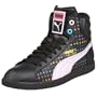 PUMA Infant/Toddler First Round Rainbow Star Sneaker,Black/Pink Lady/Blue Atoll,6 M US Toddler