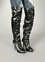 Slouchy Zipper Trim Patent Boot