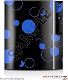 Sony PS3 Skin Lots of Dots Blue on Black