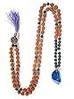 Rudraksha Lapis Lazuli Mala Spiritual Yoga Meditation Energy Beads- Inner Truth and Deep Peace