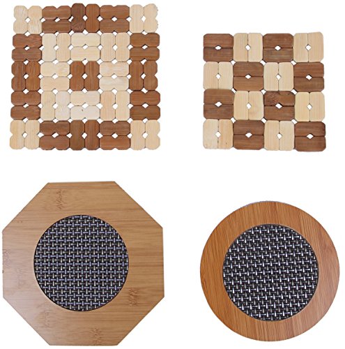 Placemat set for kitchen table - 4 pack - wooden checke…