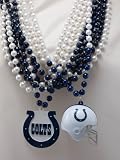 NFL Indianapolis Colts Team Medallion, Mini-Helmet and Mardi-Gras Bead Set