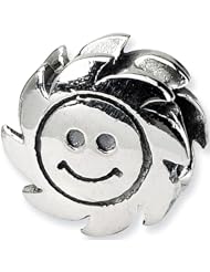 Reflection Beads Silver Smiley Sun Nature Bead
