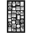 ADECO PF9105 - 29-opening Wooden Wall Black Collage Photo Picture Frame Wall Decor , Holds Different Size Photos