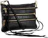 Rebecca Minkoff Three-Zip Rocker Cross-Body,Black,one size Reviewed Rebecca Minkoff Three-Zip Rocker Cross-Body,Black,one size Reviewed