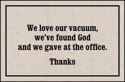 We Love Our Vacuum Doormat