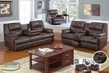 2pcs Modern Reclining Leatherette Sofa Set #BQ-S2009P1