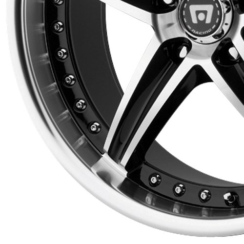 Motegi Racing Series MR107 Gloss Black Finish Machined Wheel (18x8