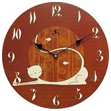  : Infinity Instruments Yoga Cat Wall Clock