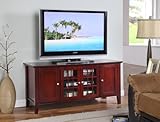 54" Dark Cherry Wood Plasma TV Console Stand Entertainment Center