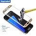 S7 Edge Screen Protector, Kissral® Samsung Galaxy S7 Edge Curved Edge Screen Protector [Full Screen Coverage], Ultra Slim HD Clear Protector Tempered Glass Screen for S7 Edge (Gold)