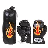 1ft Kids Junior Boxing Set Filled punch Bag Lace Up 8oz Gloves Rex Leather Train