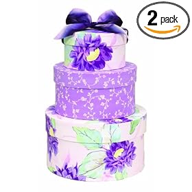 Lady Jayne Ltd. Round Nested Boxes, Diana Design (Pack of 2)