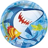 Ocean Shark Dinner Plates, 8ct