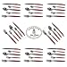 Authentic French LAGUIOLE - 40 pcs flatware set - RED color - blade: 1.5 mm - stainless steel (8x knives + 8x soup spoons + 8x dessert/coffee spoons + 8x large forks + 8x dessert/pudding forks) - COMPLETE official Jean Dubost full family quality dinner table cutlery setting for 8 people - dishwasher safe - gift-wrap available! - direct from FRANCE
