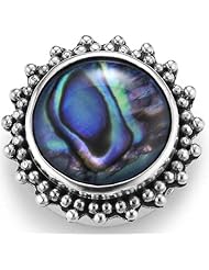 Bonn Bons® By Lori Bonn "Leave Me Abalone" Sterling Silver Abalone Shell Filigree Slide Charm For Charm Bracelets