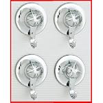 Croydex Everloc 4x small Suction Power Hooks