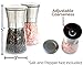 [Update] Salt and Pepper Shakers Set of 2, Salt & Pepper Grinder Set Mill, 6 Oz Glass Body, 5 Grade Adjustable Ceramic Spice Crusher