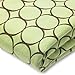 SwaddleDesigns Baby/Toddler Crib Sheet, Softest Cotton Flannel, Made in USA, Brown Mod Circles on Lime
