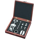 New Wyndham House 6pc Wine Set Thermometer 2 Corks Corkscrew Drip Stop Foil ....