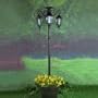 Sunergy Solar Powered 6.5' Lamp Post w/ 3 Lanterns and Planter
