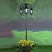 Sunergy Solar Powered 6.5′ Lamp Post w/ 3 Lanterns and Planter