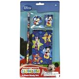 Disney Mickey & Minnie 4pk Study kit on Blister Card - Pencil, Pencil Sharpener, Eraser, Memo Pads