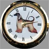 Afghan Hound Watch - Small Face, Brown Leather