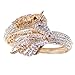 EVER FAITH® Gold-Tone Sleeping Pegasus Brown Austrian Crystal Bracelet