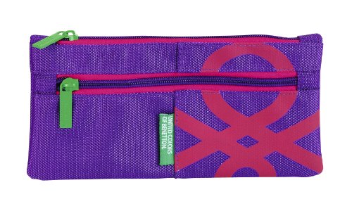Imagen principal de Safta 811351029 - Portatodo dos cremalleras, diseño Benetton púrpura