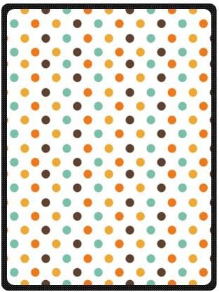 Modern Design Cartoon Colorful Spot Dots Fleece Blankets (Machine Washable) 58"x80" (Medium) Cartoon Bedroom Exclusive