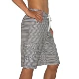 Mens Hurley Skate & Surf Boardshorts Board Shorts - Black & White (Size: 32)