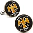 Hand Painted Russian Ten Rubel Coin Cufflinks