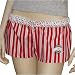 Ohio State Buckeyes Ladies Scarlet Marquis Stripes Fold-Over Boxer Shorts Image