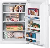 GE FUM5SNWW White Manual Defrost Upright Freezer